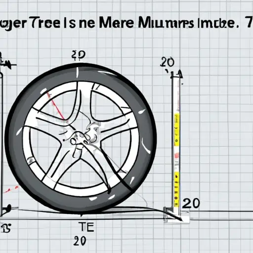 7. תרשים המראה כיצד למדוד את גודל הצמיג